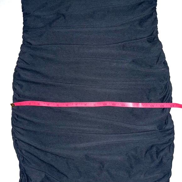 Beyond Yoga Featherweight Carried Away One Shoulder Black Mini Dress Size Medium - Picture 13 of 15